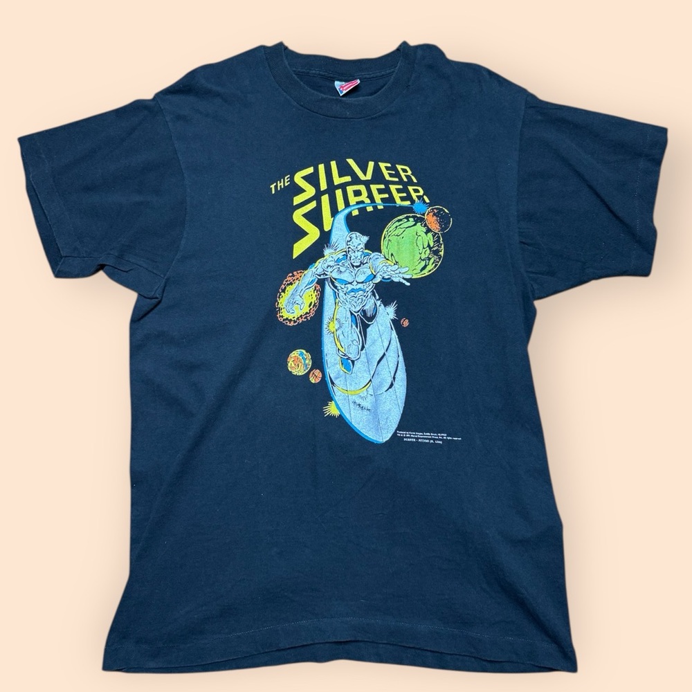 Vintage Silver Surfer T Shirt 1991 Marvel Comics Men’s XL Black Rare Vtg 90s